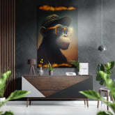 Wise Monkey Brushed Aluminum Dibond Wall Art.